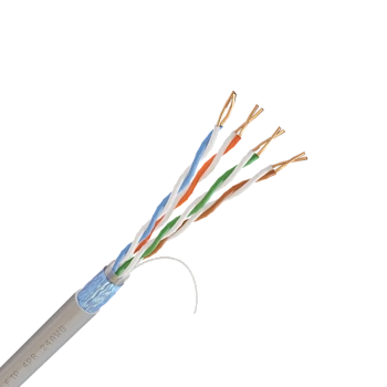 Витая пара  внутр. медь FTP в экране CAT 5Е Netlink 4PR(4пары)  STANDART(0,47мм) 24 AWG белый, однож
