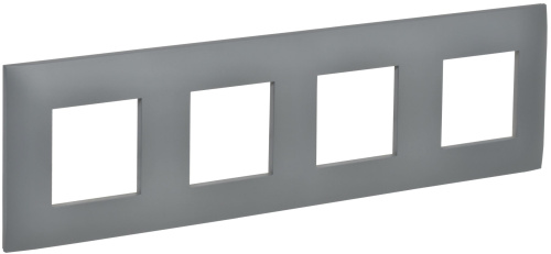 SKANDY Рамка 4-местная SK-F04Gr серый IEK
