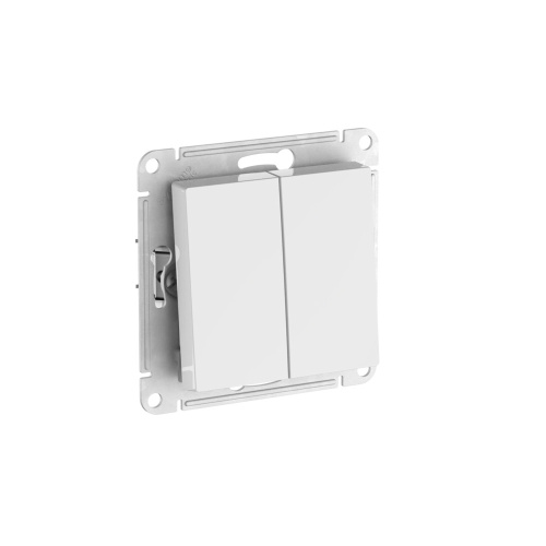 2-клав.ВЫКЛ.,сх.5,10АХ,мех.,быстрозажим.клем.,БЕЛЫЙ