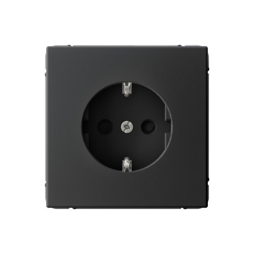ARTGALLERY РОЗЕТКА с заземлением со шторками, 16А, механизм, быстрозажим. клем., КАРБОН