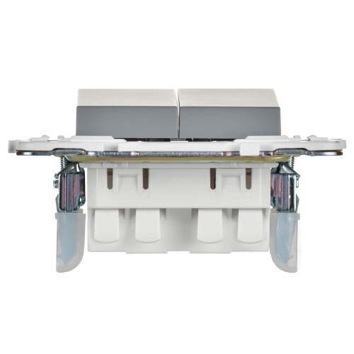 SKANDY Выключатель 2-клавишный проходной 10А SK-V05Gr серый IEK