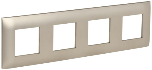 SKANDY Рамка 4-местная SK-F04Sh шампань IEK
