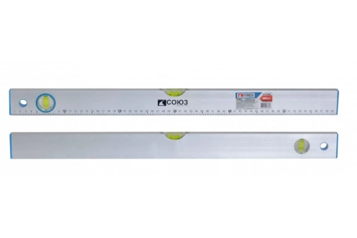 Уровень  600мм, 2 глазка, линейка, алюминиевый, СОЮЗ