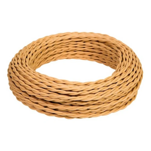 Провод витой ПВХ, 3х1,5 ПЕСОЧНОЕ ЗОЛОТО, (бухта 50м)