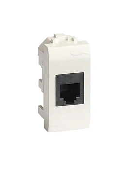 Компьютерная розетка RJ-45 кат.5e, Brava, черн., 1мод