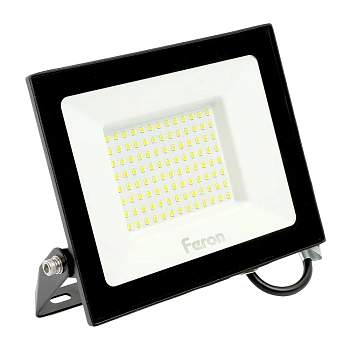 Прожектор светодиодный 100W/SMD 4000K 10000Лм IP65 AC230V/50Hz, черный, LL-922 Feron