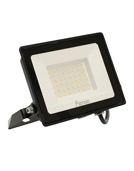 Прожектор светодиодный 2835 SMD 50W 4000K IP65  AC230V/50Hz, черный, LL-921