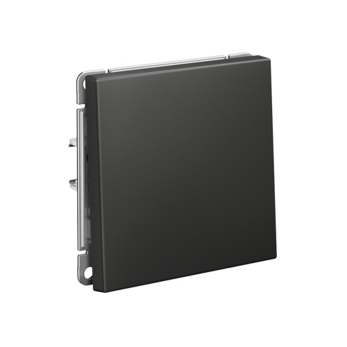 1-кл. ВЫКЛЮЧАТЕЛЬ КНОПОЧНЫЙ, 10А, мех-м, БАЗАЛЬТ