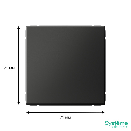 1-кл. ВЫКЛЮЧАТЕЛЬ КНОПОЧНЫЙ, 10А, мех-м, БАЗАЛЬТ