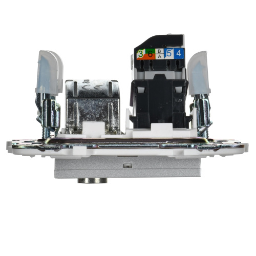 SKANDY Розетка двойная TV+RJ45 кат.5E SK-A14S серебряный IEK