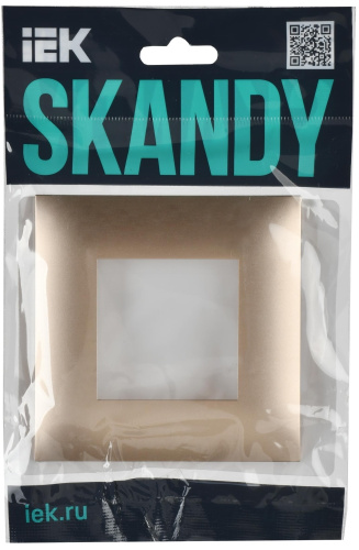 SKANDY Рамка 1-местная SK-F01Sa песочный IEK