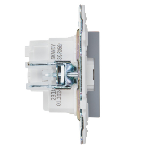 SKANDY Розетка с заземлением без защитных шторок 16А SK-R05Gr серый IEK