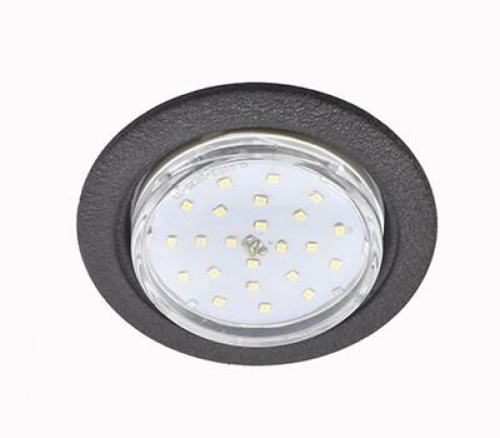 Ecola GX53 H4 светильник встраив. без рефл. Черный велюр 38x106 (к+)