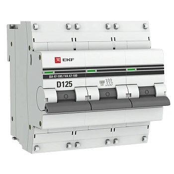 3р 125А ВА 47-100  х-ка D PROxima   EKF
