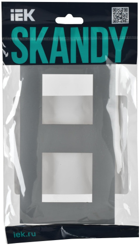 SKANDY Рамка 2-местная SK-F02Gr серый IEK