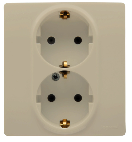 Розетка 2X2К+З СЛНК ETIKA