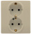 Розетка 2X2К+З СЛНК ETIKA