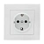 Валенсия розетка 1-местная с/з 16А белая с защ. штор. EKF PROxima