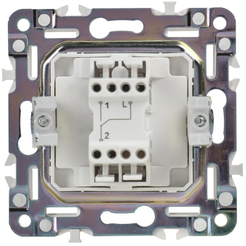 SKANDY Выключатель 1-клавишный проходной 10А SK-V02W арктический белый IEK