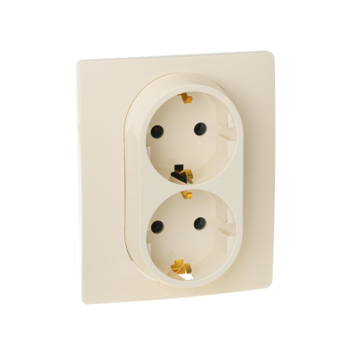 Розетка 2X2К+З СЛНК ETIKA