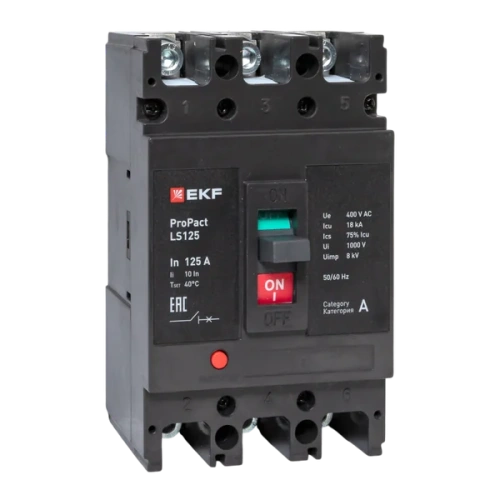 Выключатель автоматический трехполюсный LS125 18кА 3P 125А ProPact EKF
