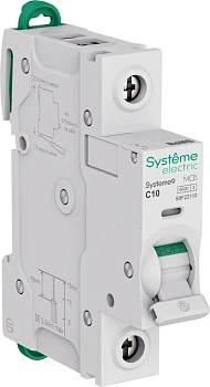 Автоматический выключатель (АВ) C 10A 1P 6kA 230В Systeme9 Systeme Electric