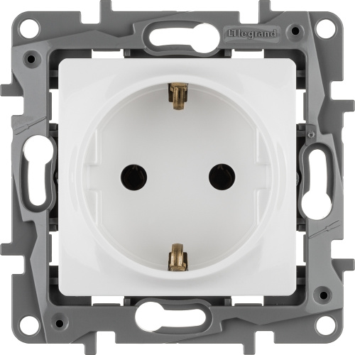 Розетка 2К+З БЕЛ ETIKA