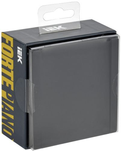 FORTE&PIANO Выключатель 1-клавишный самовозвратный 10А FP110 черный IEK