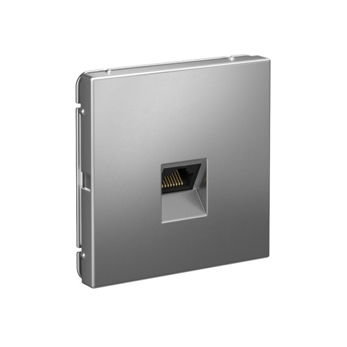 ARTGALLERY РОЗЕТКА компьютерная RJ45, кат. 5е, механизм, СТАЛЬ