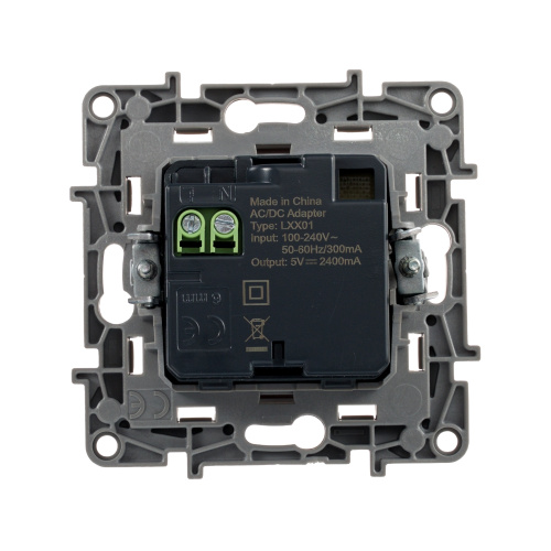 Розетка заряд 2хUSB БЕЛ ETIKA