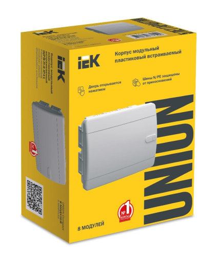 UNION Compact Корпус пласт. ЩРВ-П-8 IP41 бел. дв. IEK