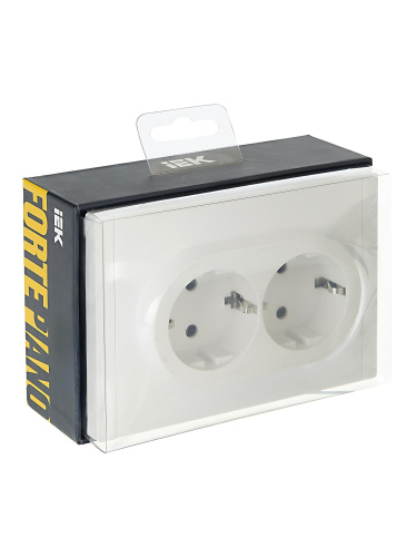 FORTE&PIANO Роз. 2-я с з/к без з/ш б/к 16А FP224 бел. IEK