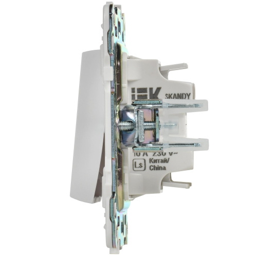 SKANDY Выключатель 1-клавишный проходной 10А SK-V02W арктический белый IEK