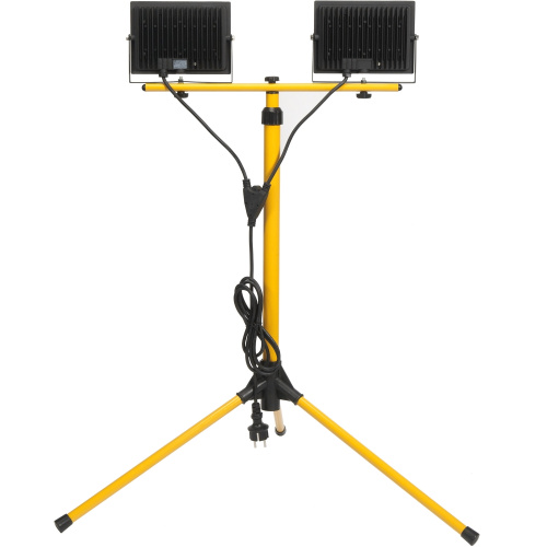 Прожектор светодиодный СДО 06-2x50Ш штатив 6500К IP65 черный IEK