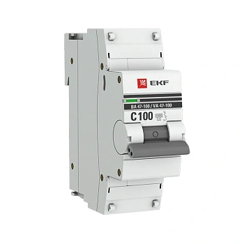 1Р 100А ВА 47-100 х-ка С 10кА  EKF  PROxima
