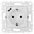SKANDY Розетка с заземлением с защитными шторками 16А с USB C 18Вт SK-R17W арктический белый IEK
