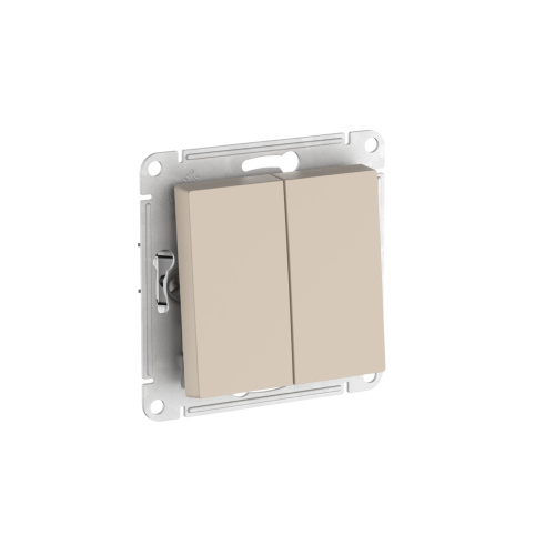 2-клав.ВЫКЛ.,сх.5,10АХ,мех.,быстрозажим.клем.,ПЕСОЧНЫЙ