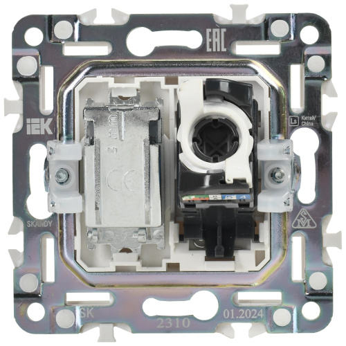 SKANDY Розетка двойная TV+RJ45 кат.5E SK-A14Bl черный IEK