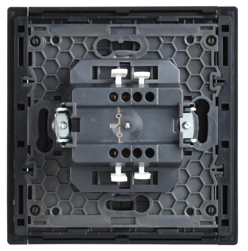 FORTE&PIANO Выключатель 1-клавишный самовозвратный 10А FP110 черный IEK