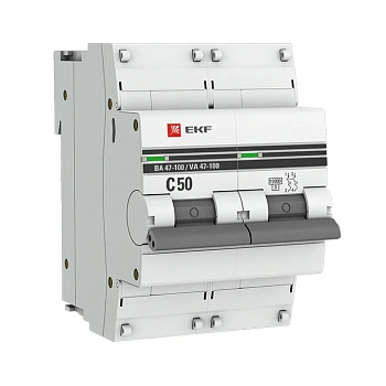 2Р 50А ВА 47-100 х-ка С  10кА   EKF  PROxima