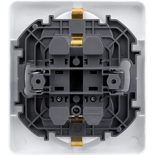 Розетка 2X2К+З БЕЛ INSPIRIA