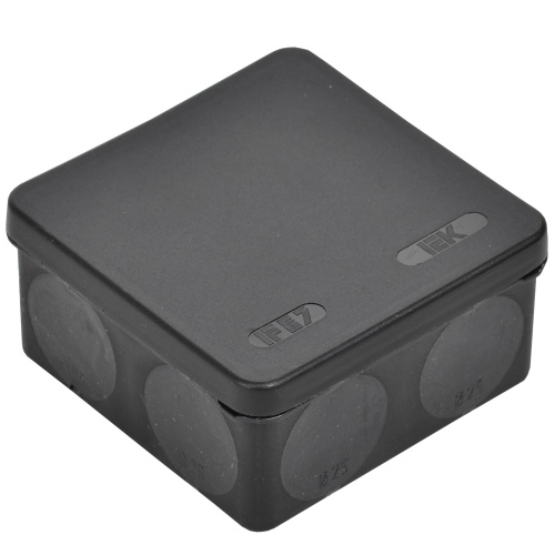 Коробка распаячная двухкомпонентная КМ42455 для открытой проводки безгалогенная (HF) 100х100х50мм IP