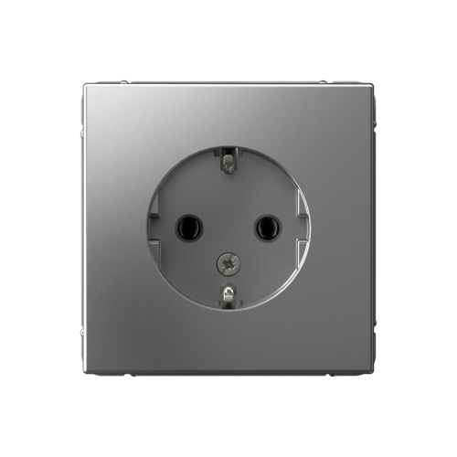 РОЗЕТКА с заземлением, 16А, мех-м, СТАЛЬ