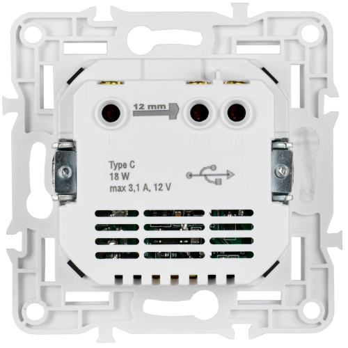 SKANDY Розетка с заземлением с защитными шторками 16А с USB C 18Вт SK-R17B бежевый IEK