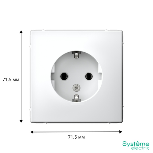 РОЗЕТКА с заземлением, 16А, мех-м, ЛОТОС