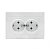 Валенсия розетка 2-местная с/з 16А белая с защ. штор. EKF PROxima