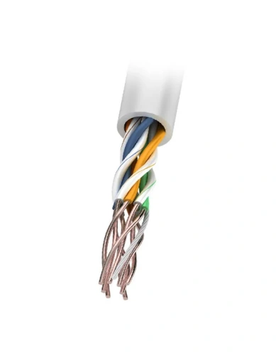 Кабель витая пара UTP CAT 5e, 4 пары, внутренний, одножильный, чистая медь (305м)