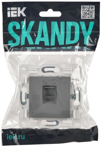 SKANDY Розетка компьютерная RJ45 кат.5E SK-K01Gr серый IEK