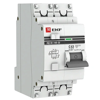Диф 63А/300мА  АД32   1Р+N  (хар С)  PROxima    EKF