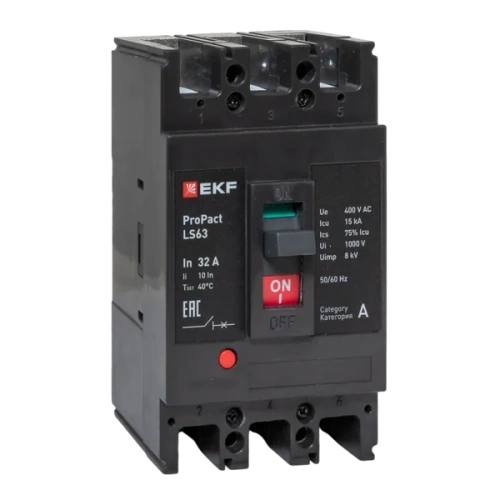 Выключатель автоматический трехполюсный LS63 15кА 3P 32А ProPact EKF